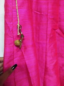 Pink Silk Lehnga With Side Ziper Blouse