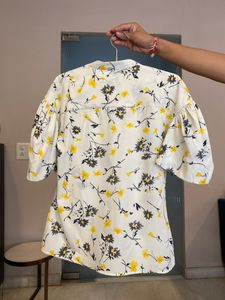 Blanc 9 Floral Shirt Top Size M