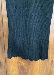 Black Ribbed Turtleneck Sweater