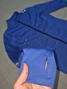 Blue Track Jacket with Sparkles