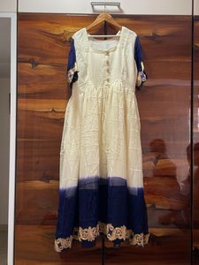 white anarkali