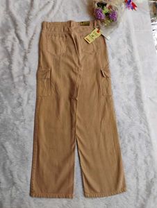 ⭐❤️‍🔥Free Delivery Tan Wide Leg Cargo Pants❤️‍🔥⭐