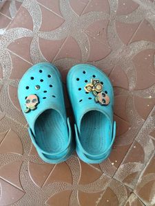 Cute Blue Clogs with Charms