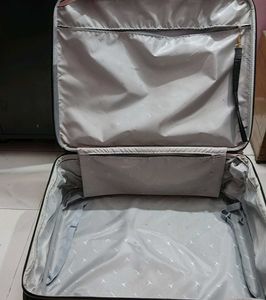 Vintage style Large Black Retro Suitcase Trolley