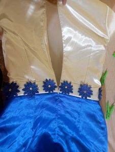 White &amp; Blue Party Dress