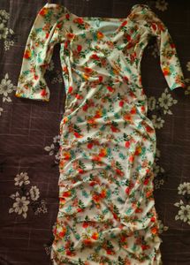 Floral Print Wrap Dress