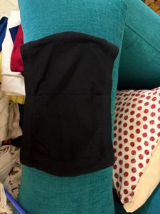 Savana Black Y2K Graphic Bandeau Tube Top