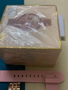 Rose Gold Smartwatch with Pink Band