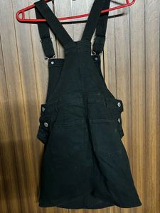 Black Denim Overalls