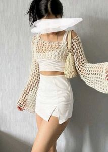 Crochet Mesh Crop Top