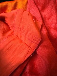 New Contrast Beutiful Saree With Stitched Bl