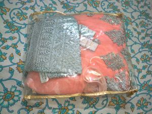 Designer Peach Lehenga Choli