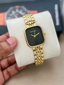 Calvin Klein Gold Tone Square Watch