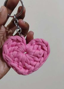 🩷Handmade Pink Heart Keychain