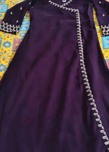 Elegant Purple Embroidered Kurta Set