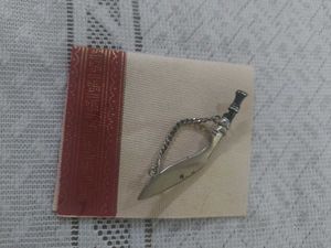 Unique Silver coated / Steel Khukuri Brooch
