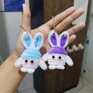 Cute Bunny Keychain Set