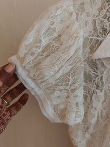 Elegant White Lace shirt