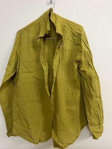 Chic Lime Green Linen Shirt