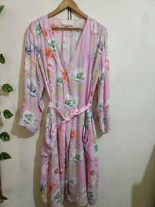 Flowy Floral Pink Robe