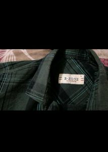 Men's Green Plaid Casual Shirt