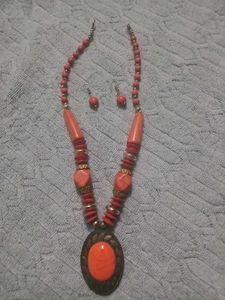 Boho Statement Necklace &amp; Earrings Set