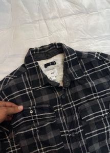 H&amp;M Men's Plaid Flannel Shirt Jacket