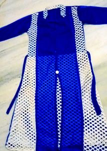 Blue Frock/Gown With Adjustable Knots , Glittering Gown ankle Length 💫