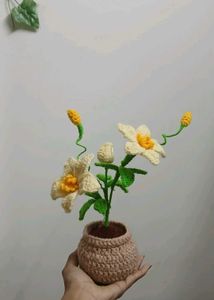 Handmade Crochet Flower Plant