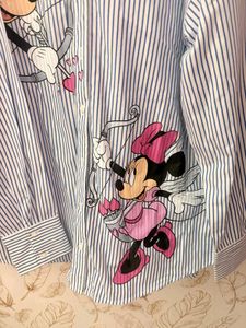 Kazo's Mickey &amp; Minnie Striped Button-Up Shirt