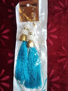 Silk Thread Tessels 2 Pieces Green And Blue