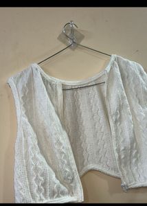 Chic White Knit Vest