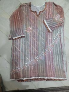 Beautiful Sequined Kurta ready to stitch