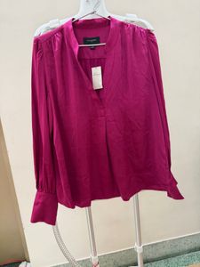 Elegant Magenta Silk Top