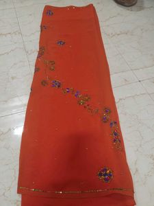Designer Saree With Heavy Work
