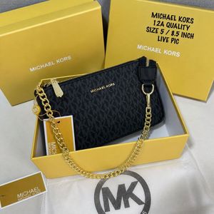 Michael Kors Monogram Clutch- BLACK