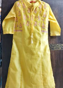 Festive Wear kurta And Cream Bottom