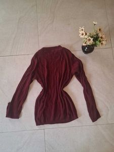 Burgundy Long Sleeve Top