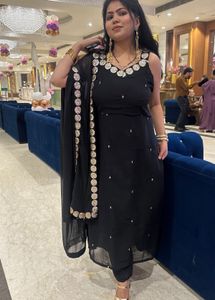 Elegant Black Kurta Set with Dupatta