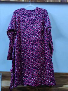 42 Bust - Leopard Print Winter Dress