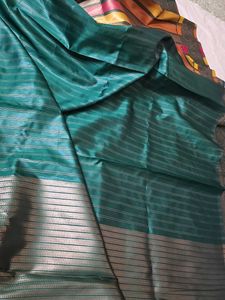 Vibrant Striped Silk Saree