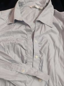 y2k Classic Blue Button-Up Shirt