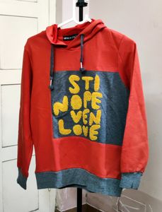💥BUY1GET1💥 imported orange color cute block hoodie