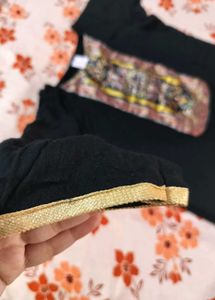 Beautiful Printed Black Kurta with work 🔥💕🖤