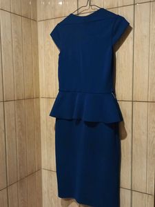 elegant blue midi dress