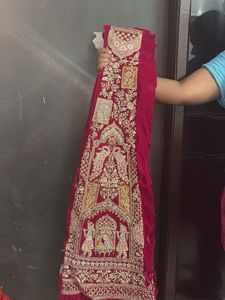 Rani pink Embroidered Velvet Lehenga kalis