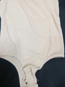 Women Ribbed Scoop Neck bodysuit