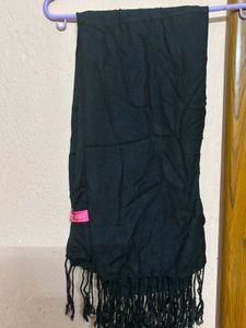 Black Scarf with Fringes
