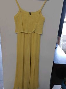 Pleated Yellow Jumpsuit