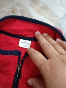 Red Fleece Zip-Up Jacket